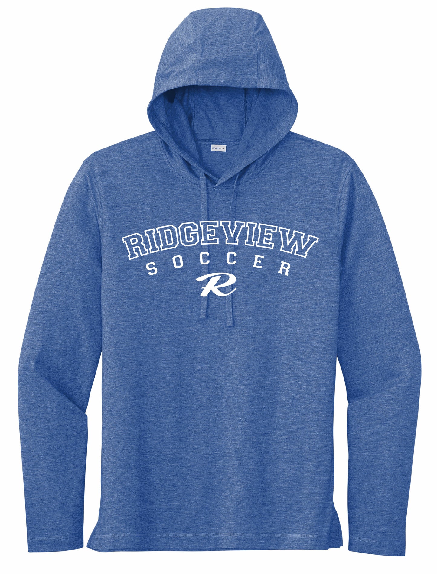 Sport-Tek PosiCharge Tri-Blend Wicking Long Sleeve Hoodie -R Soccer Logo